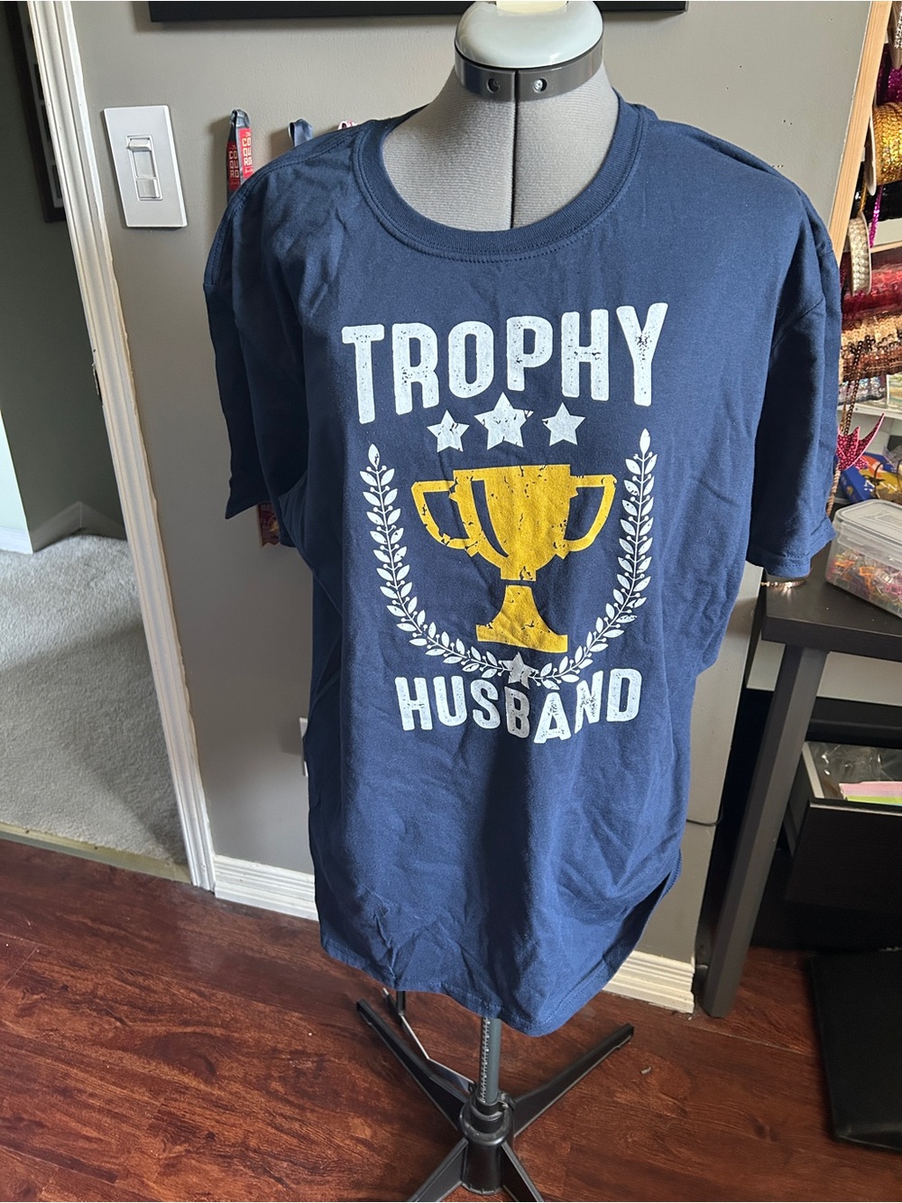 NWOT Men’s Novelty Shirt Size XL. Trophy Husband